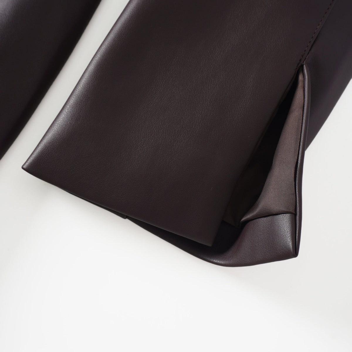 Solange Brown Leather Mini Blazer Dress (Final Sale)