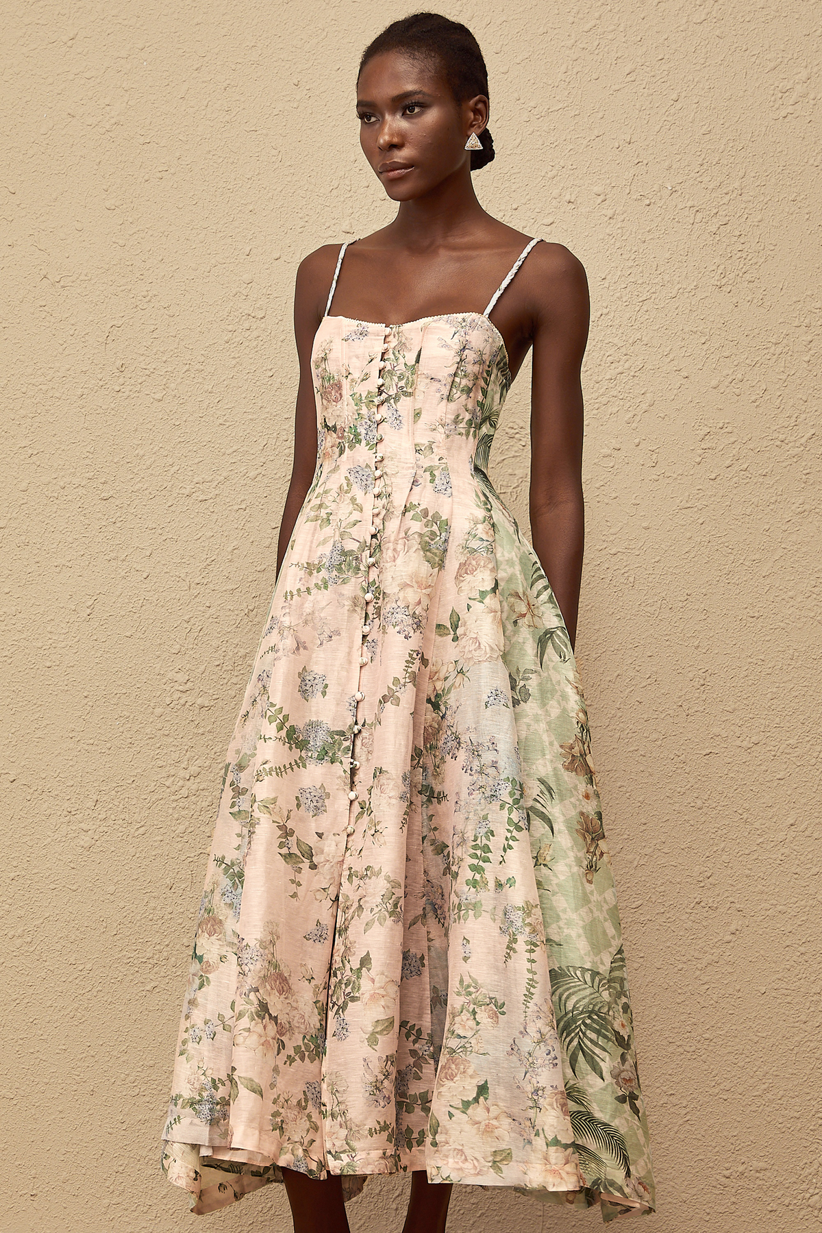Aurore Pink Floral Print Maxi Dress (Final Sale-US Only)