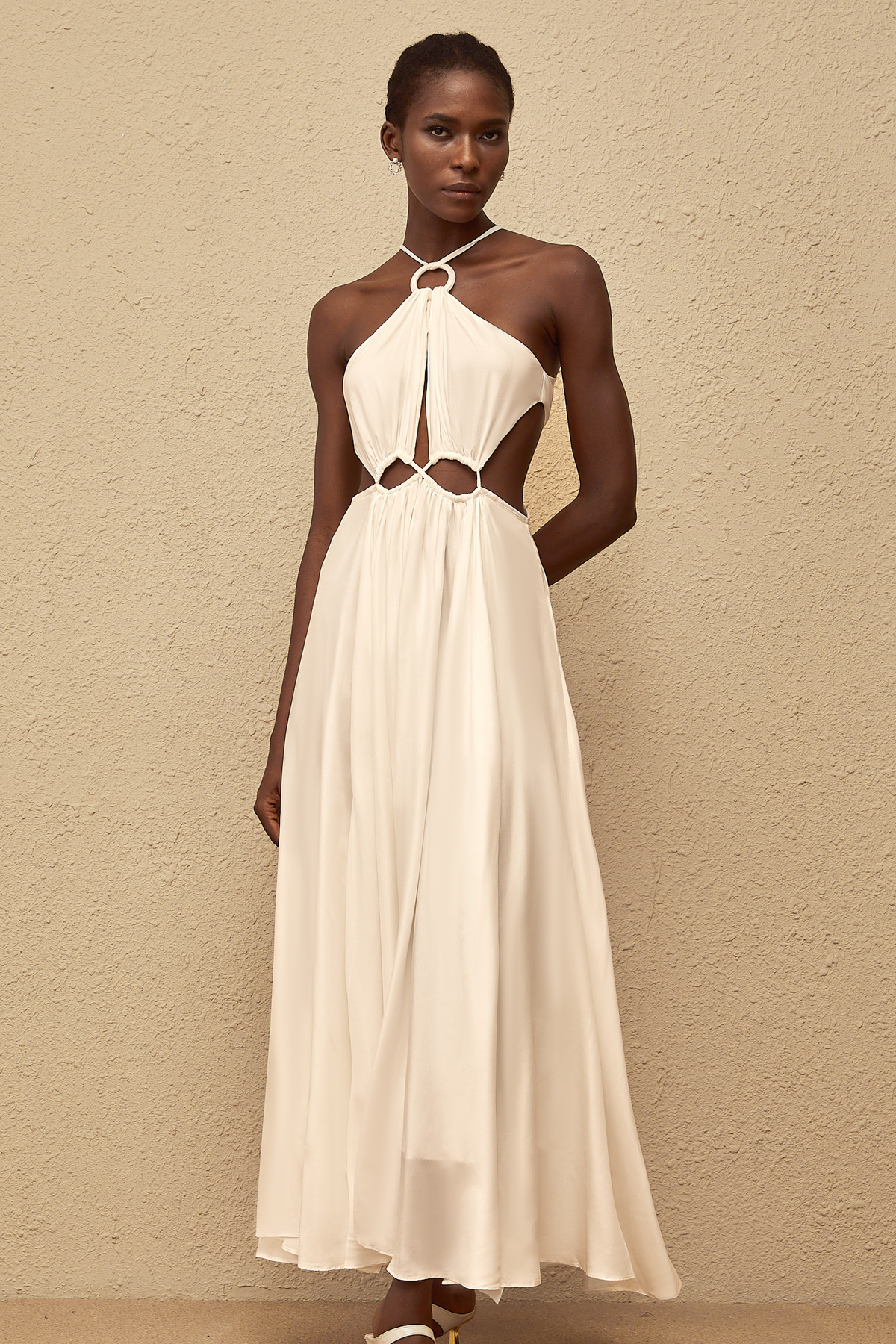 Despoina White Bohemian Style Maxi Dress (Final Sale)