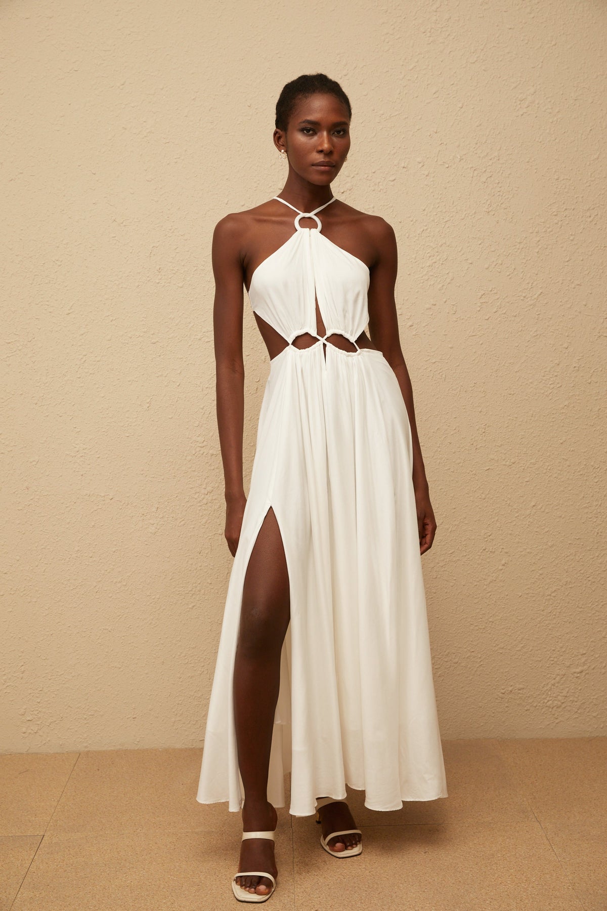Despoina White Bohemian Style Maxi Dress (Final Sale)