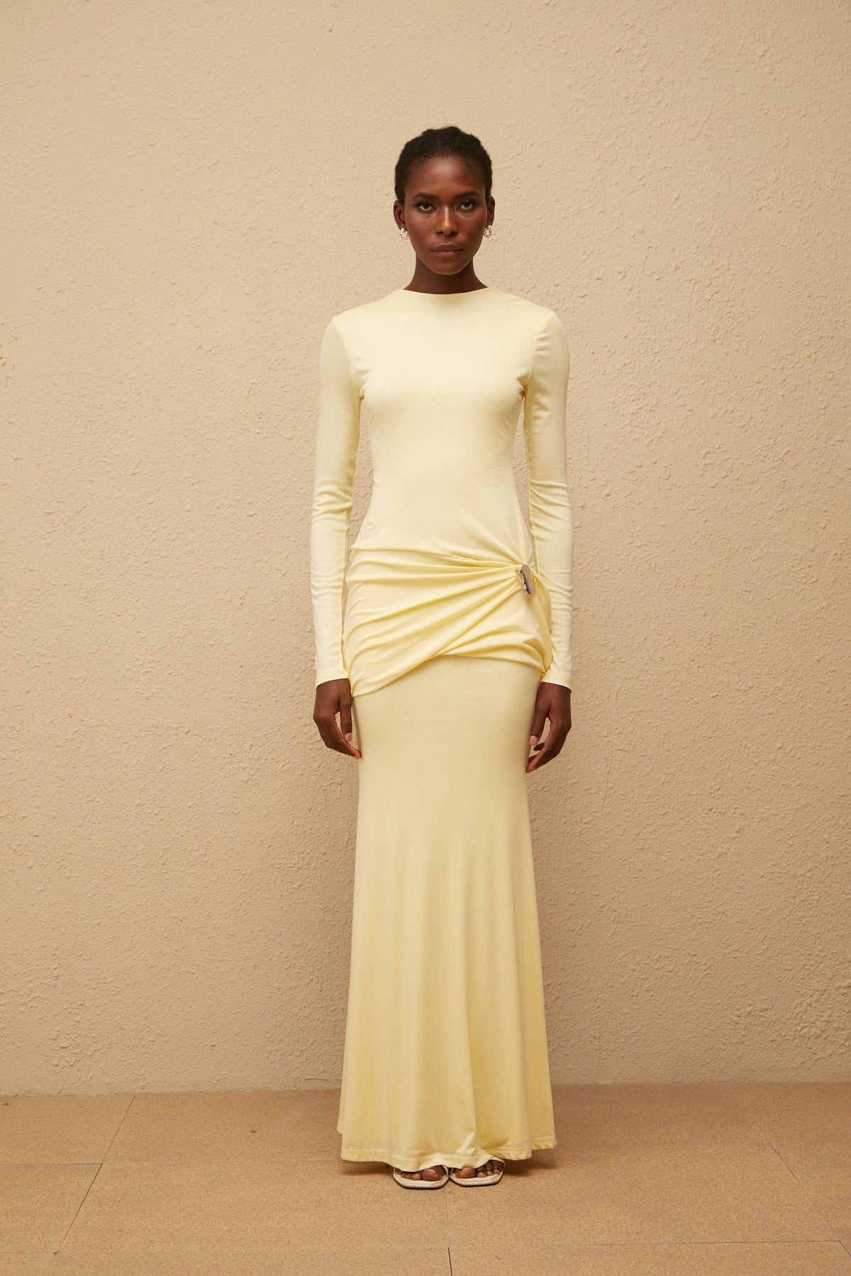Nolwenn Yellow Gathered Maxi Dress (Final Sale)