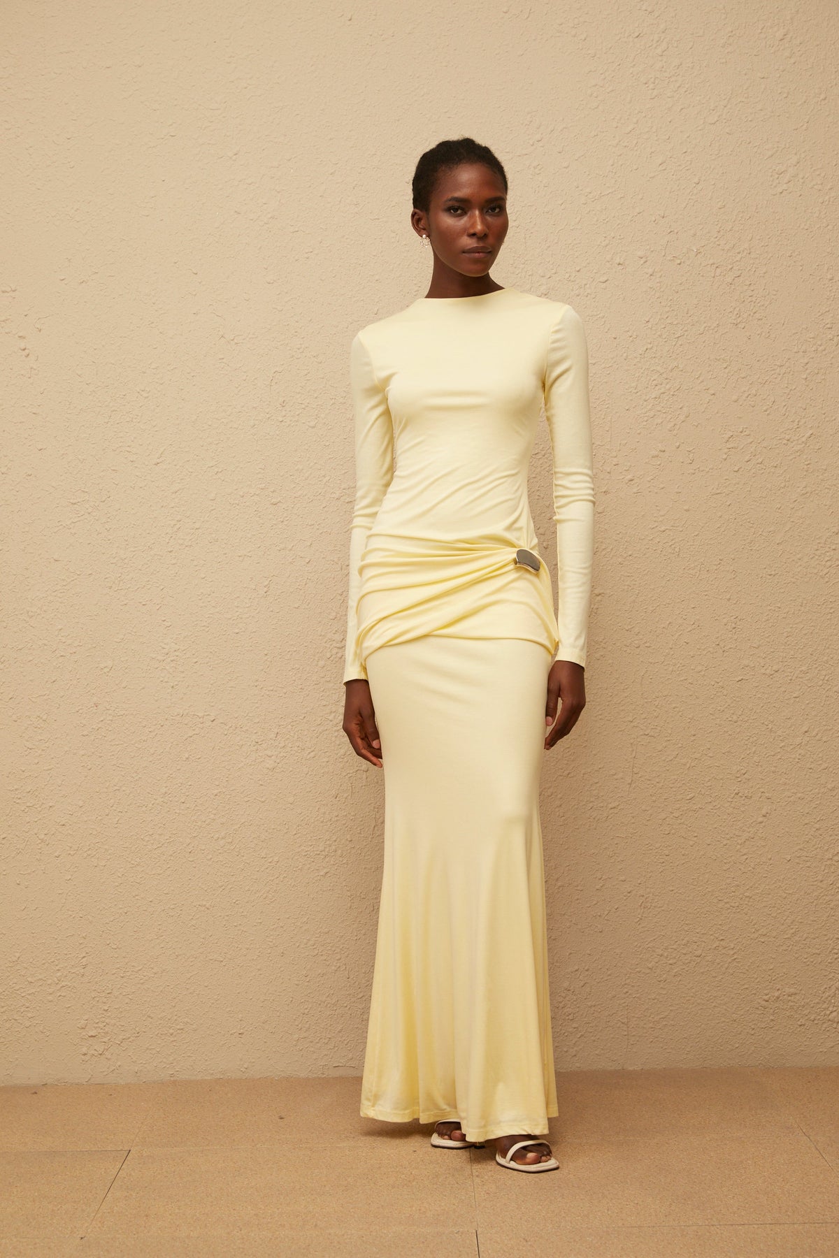 Nolwenn Yellow Gathered Maxi Dress (Final Sale)
