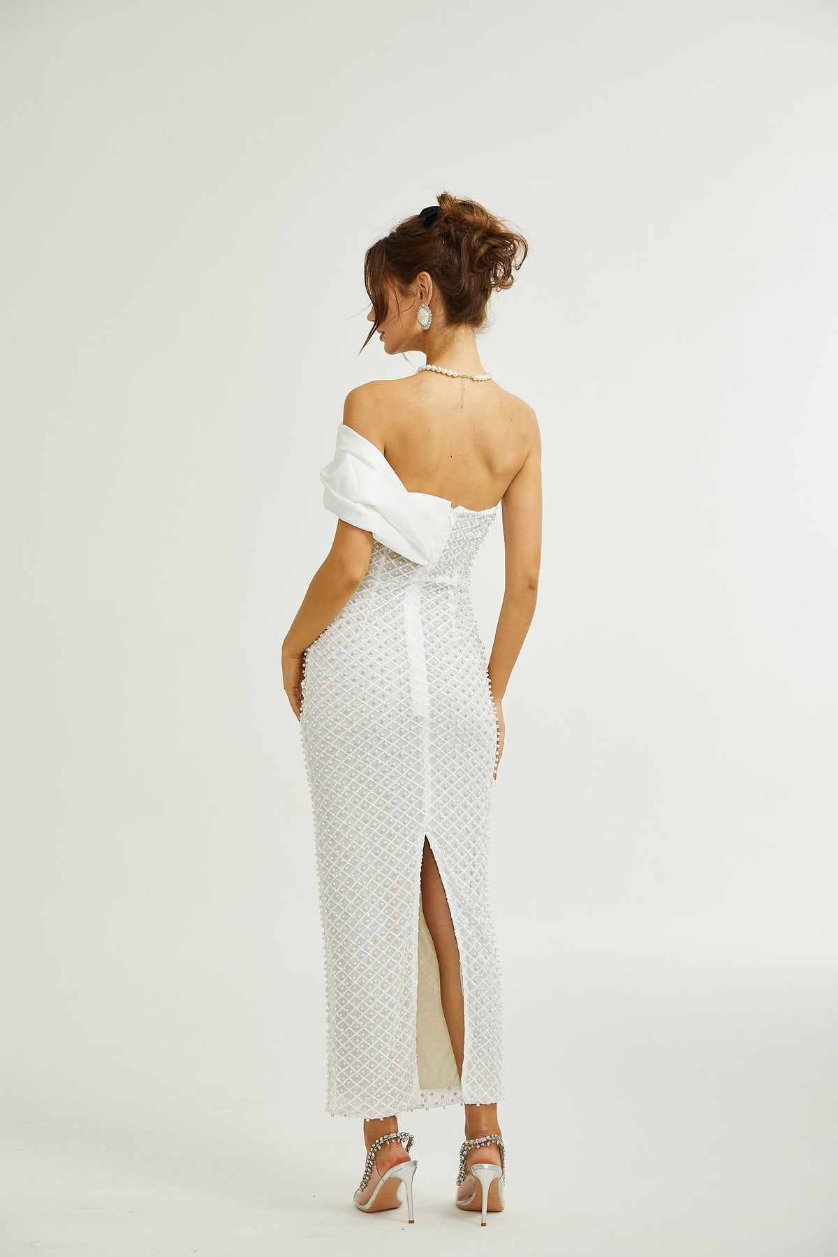 Maura faux-pearl off-shoulder dress (Final Sale-US Only)