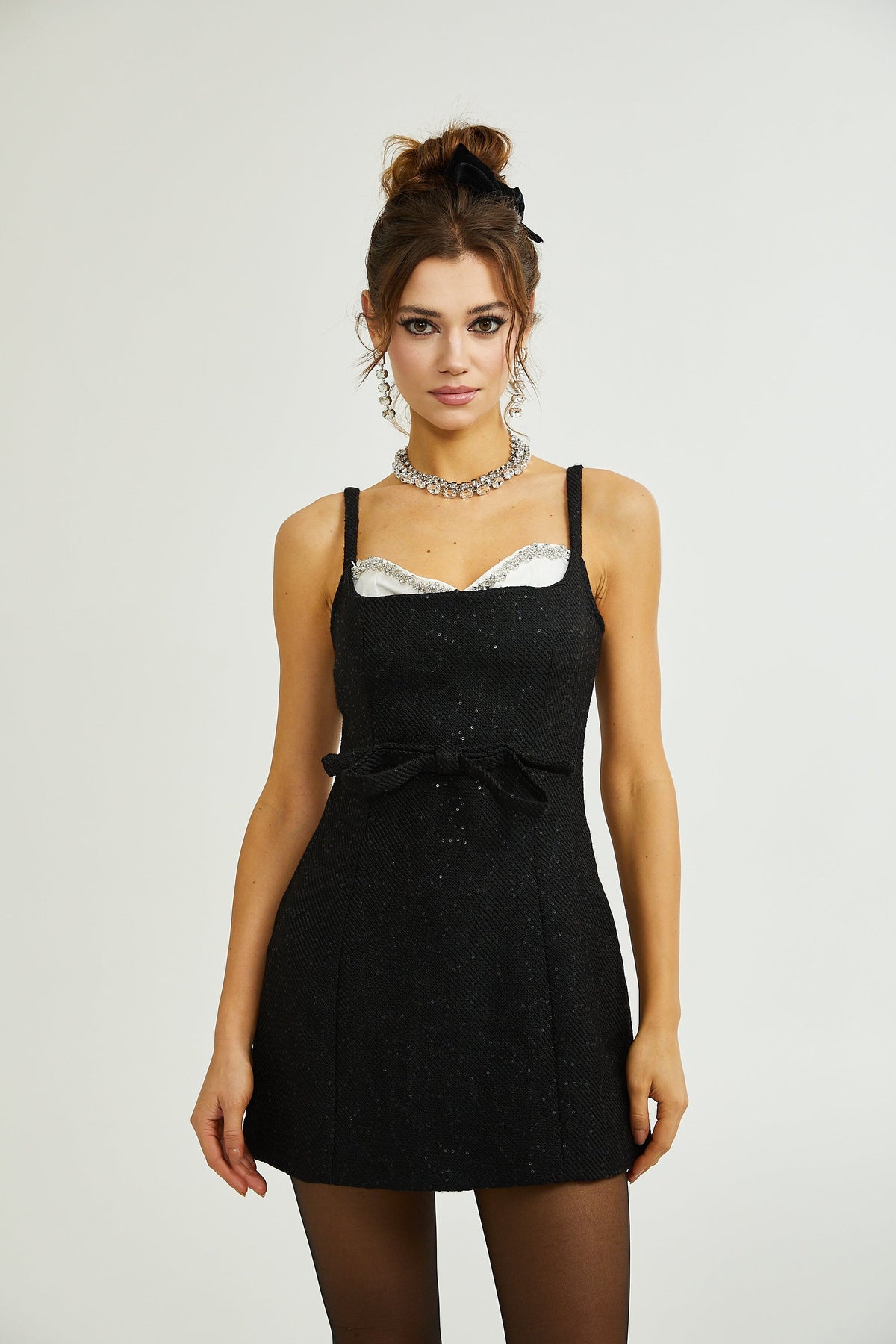 Amore crystal sequinned dress