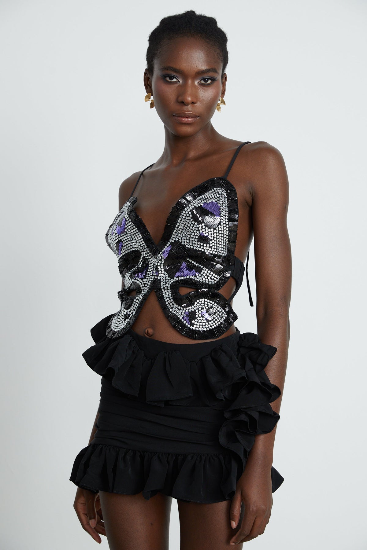 Vittoria embellished butterfly top (Final Sale-US Only)