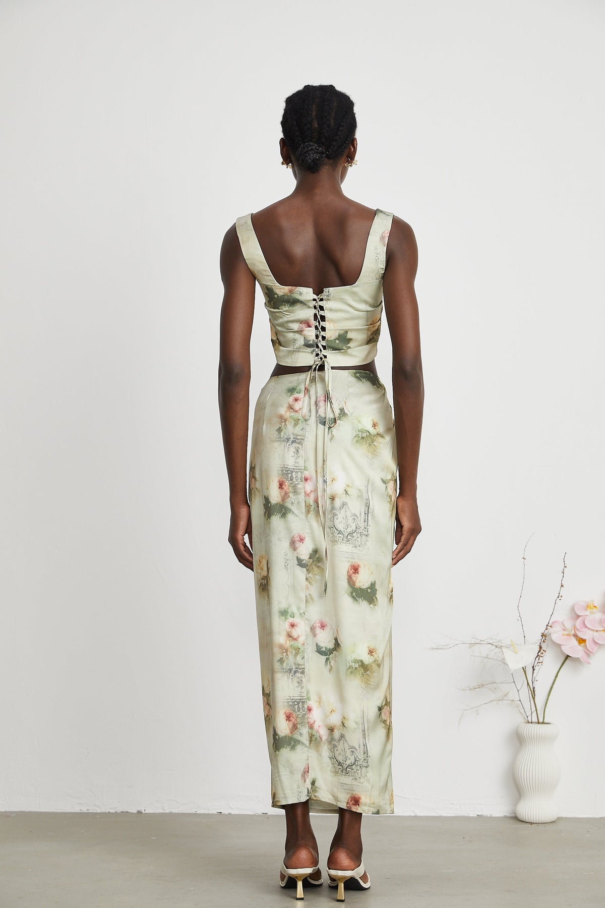 Viviane floral-print top & skirt matching set (Final Sale-US Only)