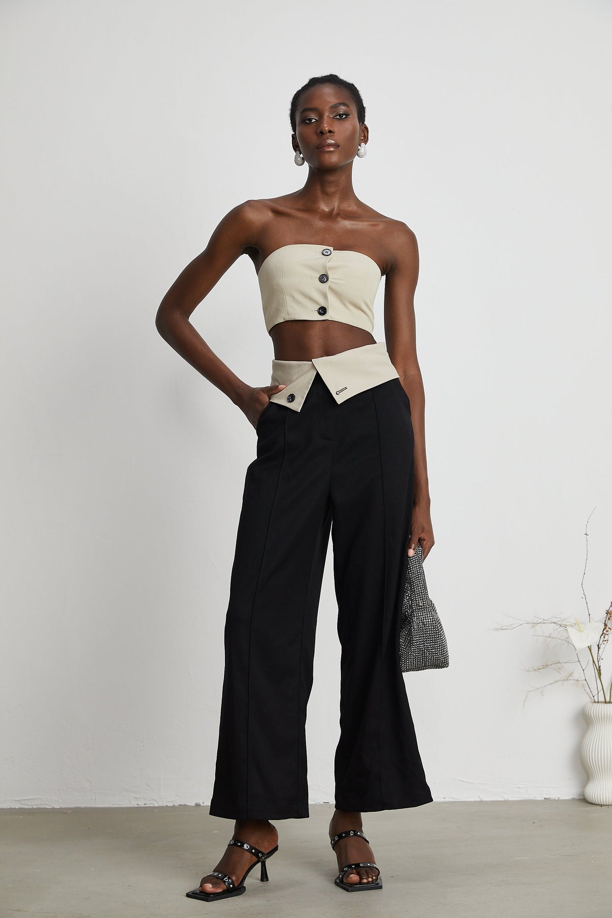Naomi crop top & trousers matching set (Final Sale-US Only)