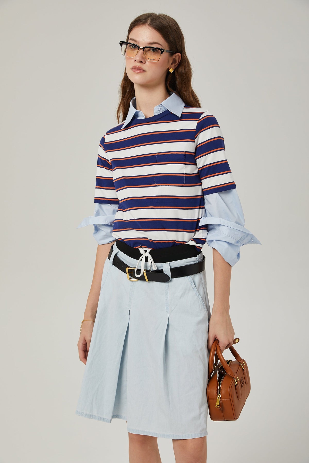 Céleste back-slit cotton shirt