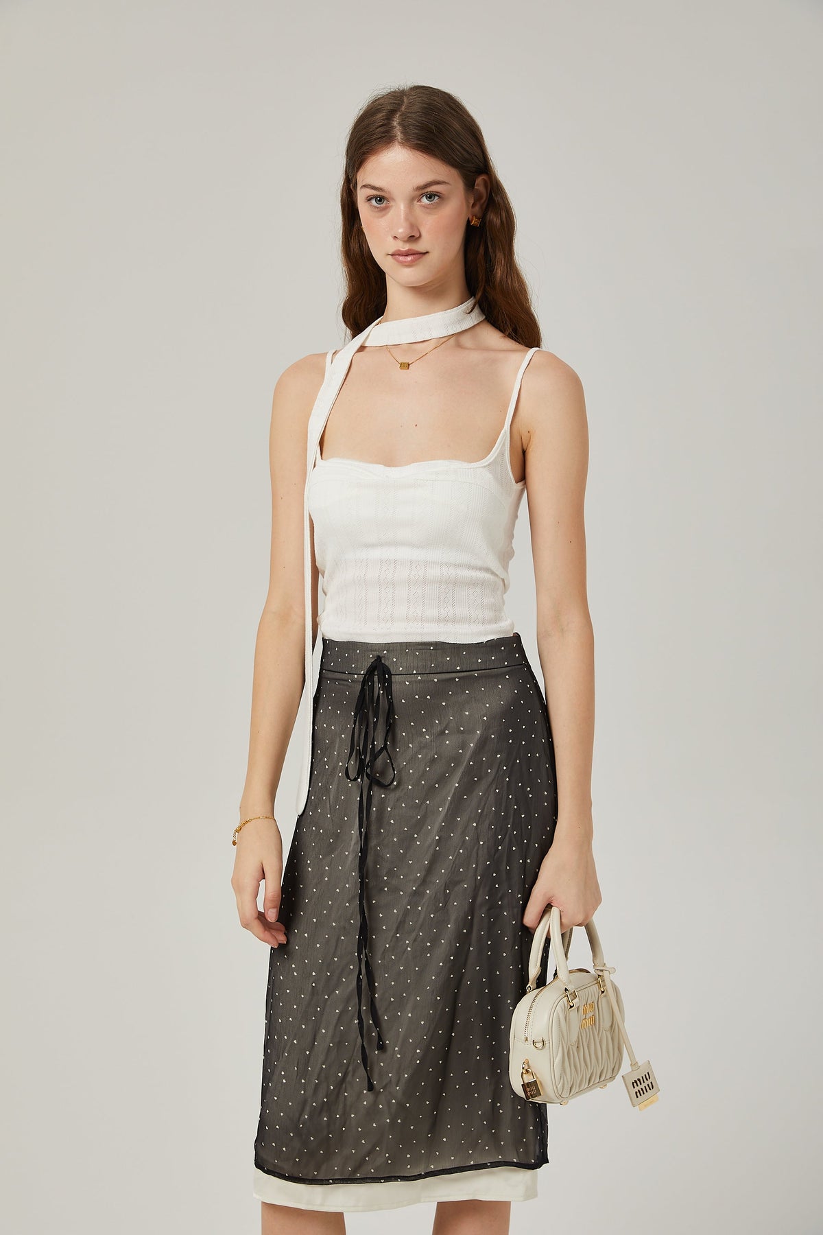 Gisèle tie-waisted polka-dot print skirt (Final Sale-US Only)