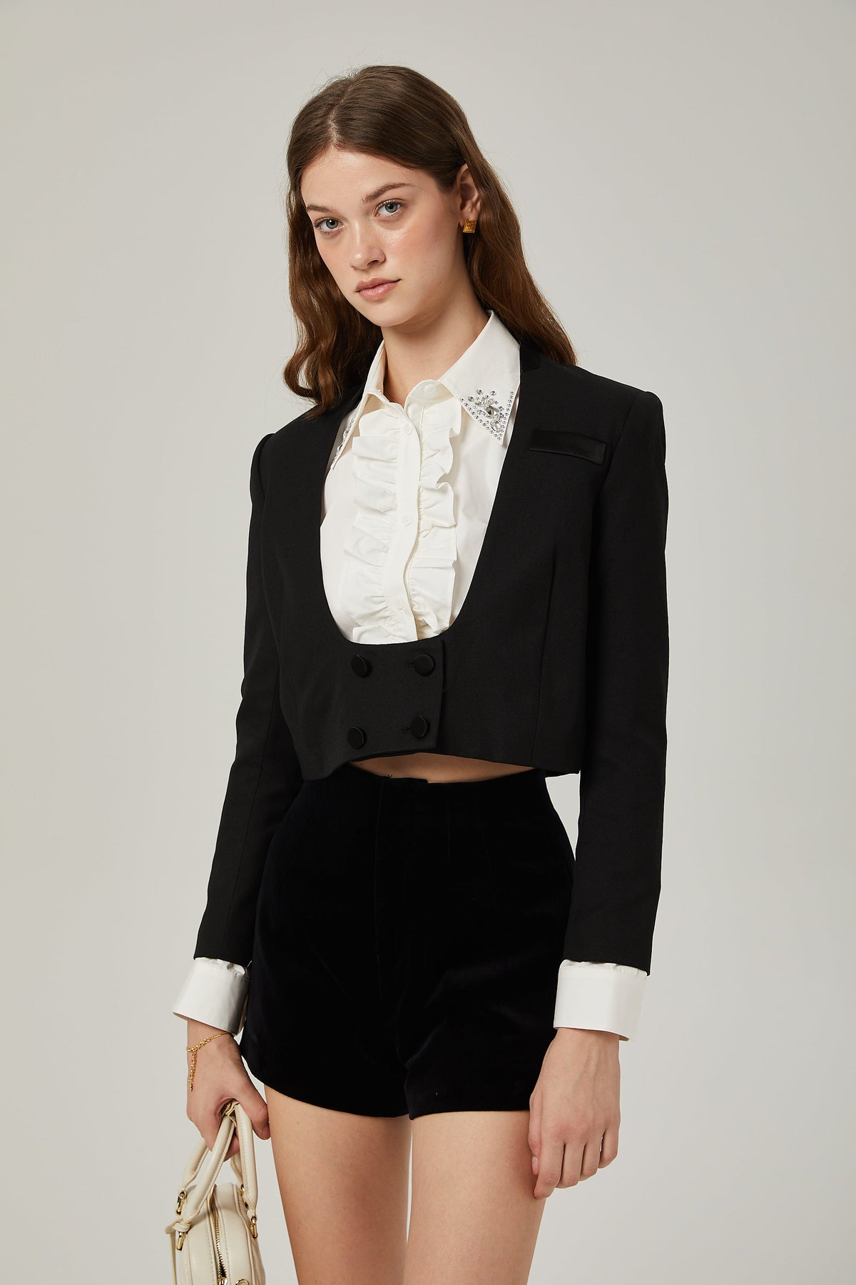 Isabeau jacket & shirt & shorts matching set