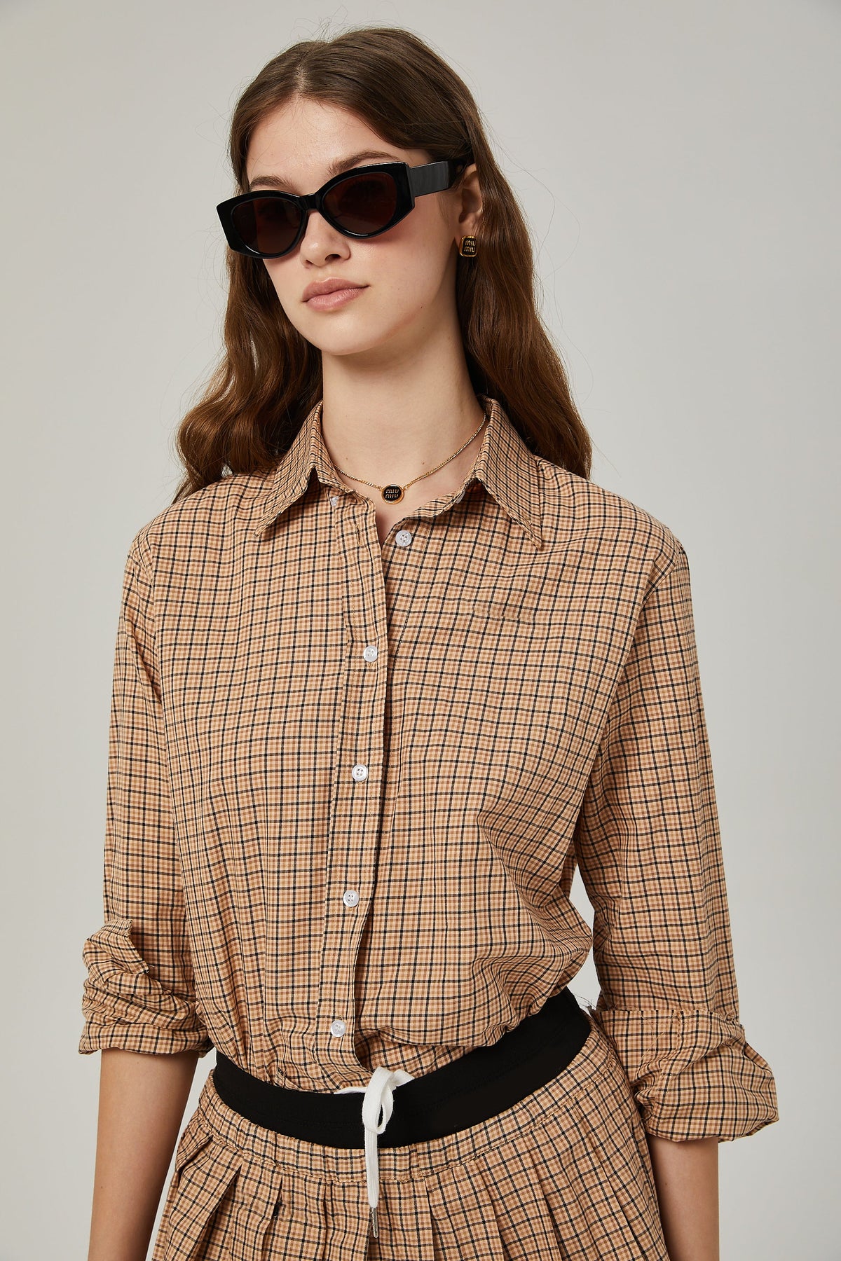 Fabienne checked pattern shirt