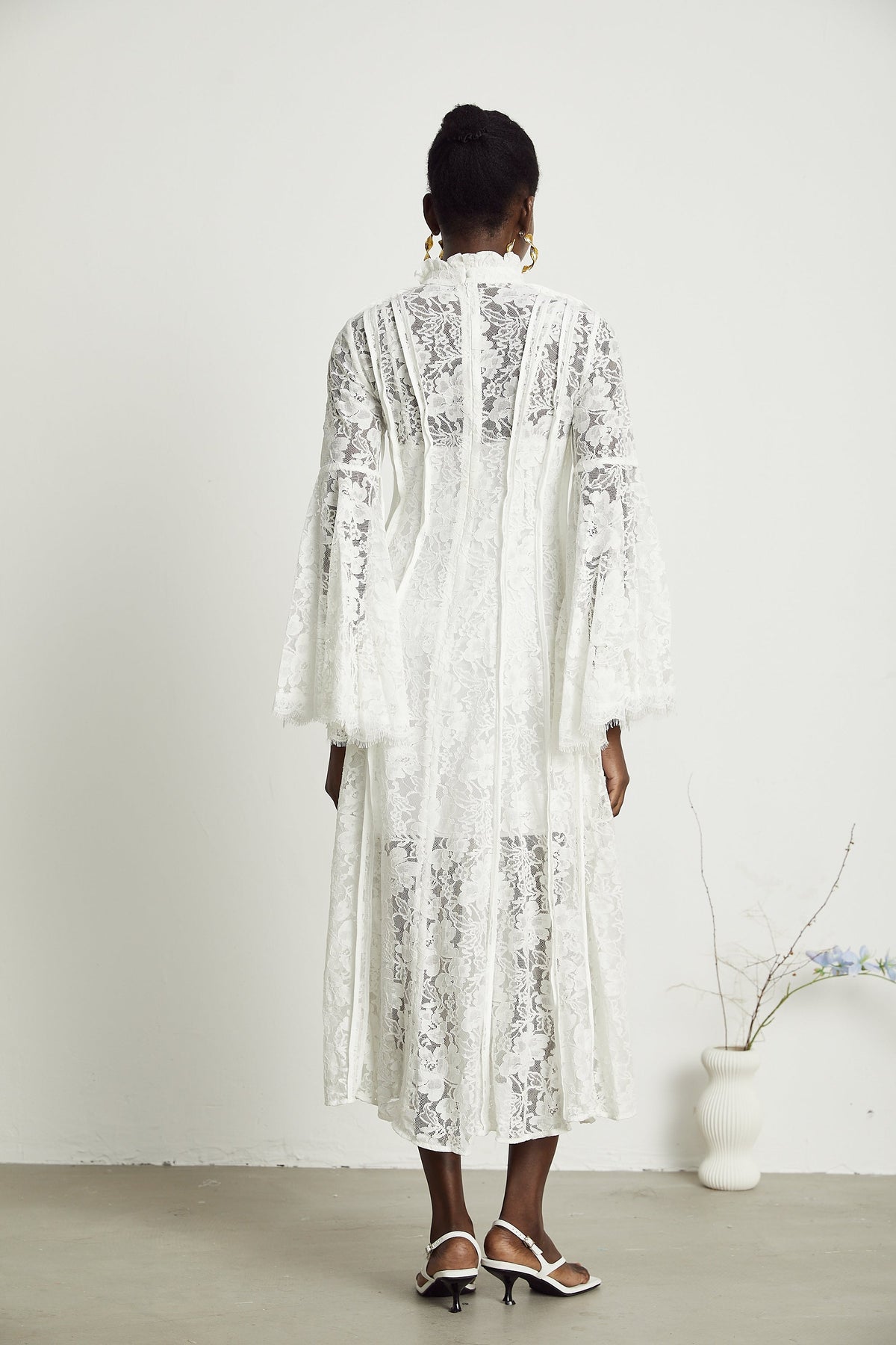 Céline lace cut-out midi dress