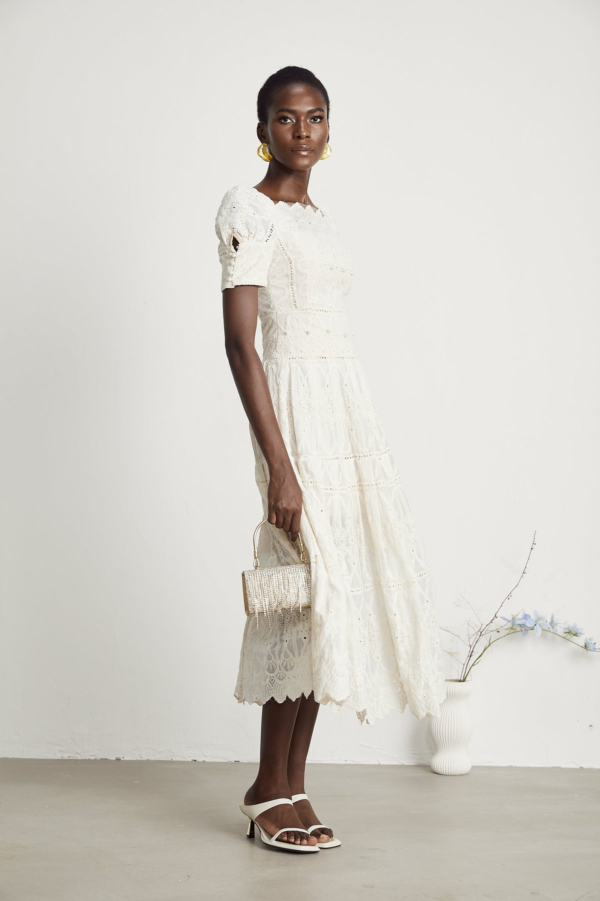 Anaïs faux-pearl embellished cut-out midi dress（Final Sale-US Only）