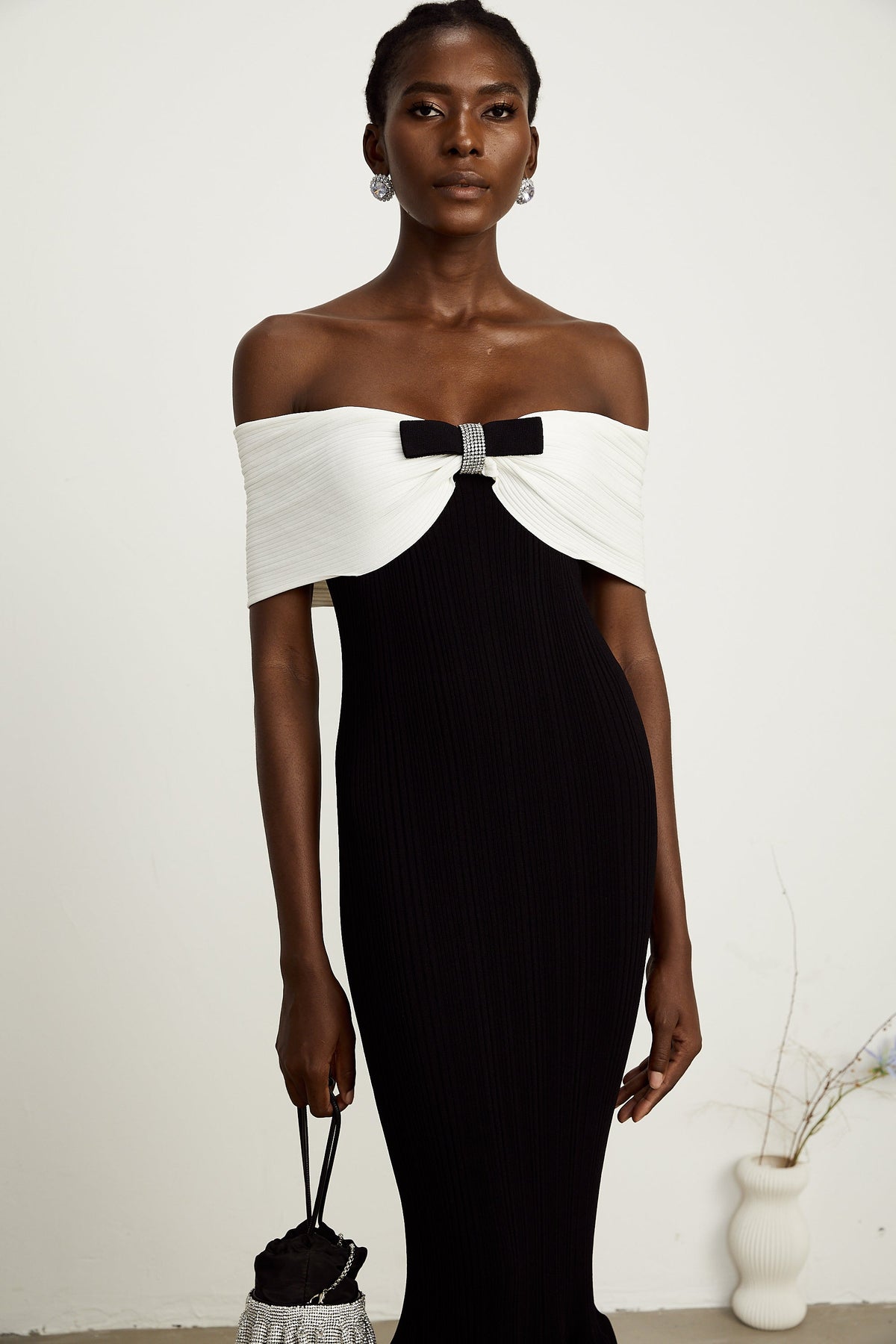 Éliane bow-detail ribbed maxi dress (Final Sale-US Only)
