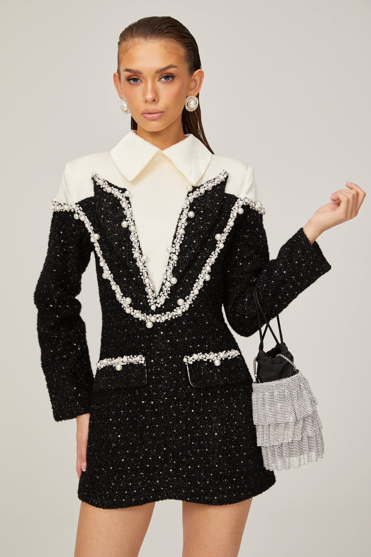 Éléonore faux-pearl tweed mini dress (Final Sale-US Only)