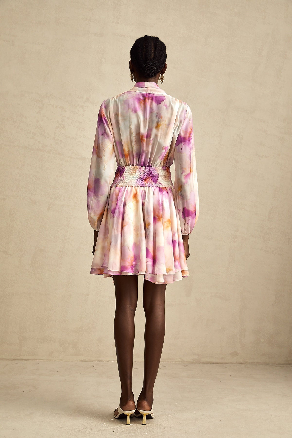 Maëlys floral-print V-neck mini dress