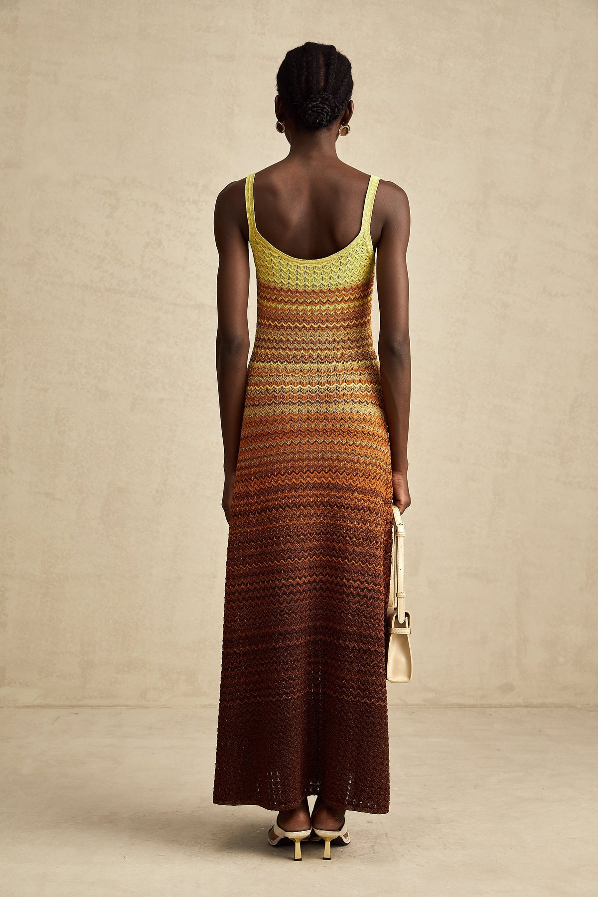 Audrey gradient knitted maxi dress
