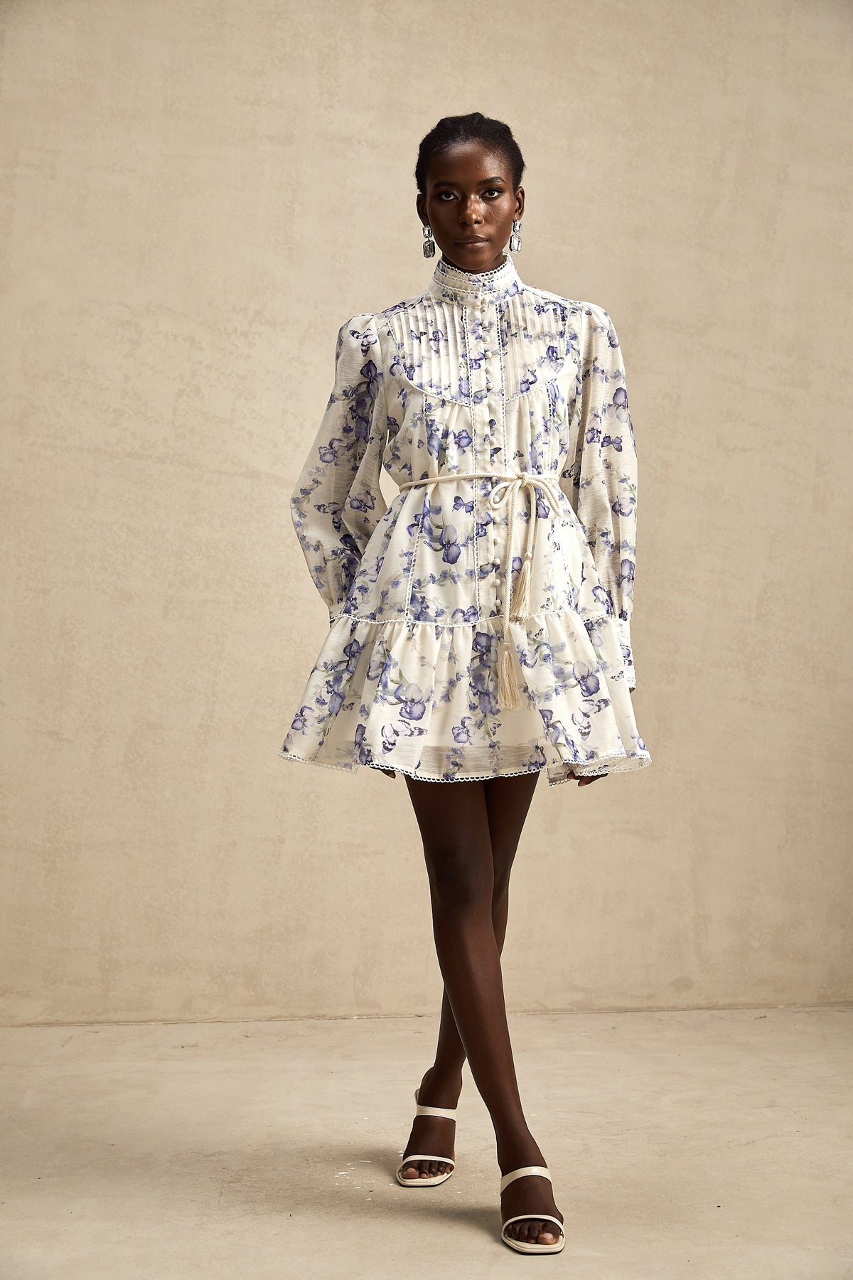 Blandine floral-print flared chiffon mini dress (Final Sale-US Only)