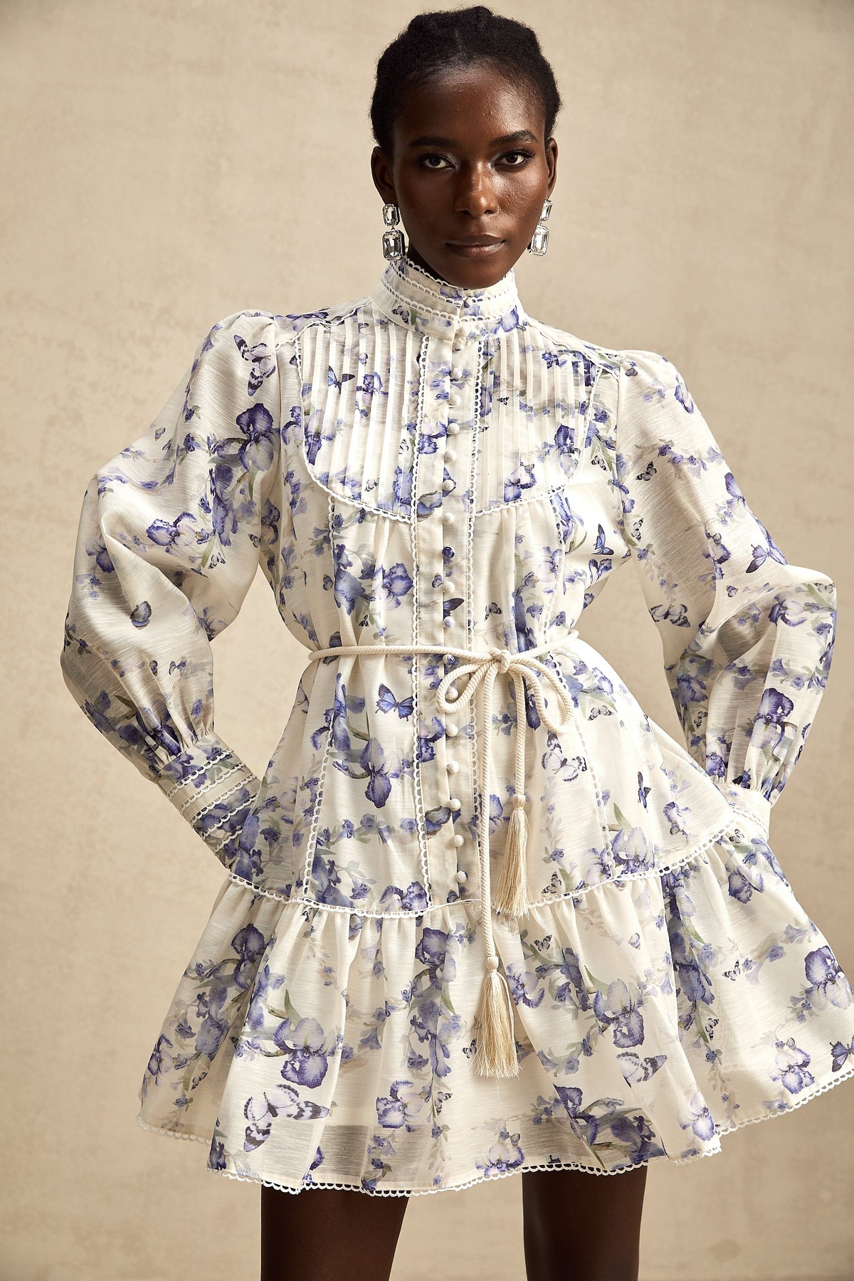 Blandine floral-print flared chiffon mini dress (Final Sale-US Only)
