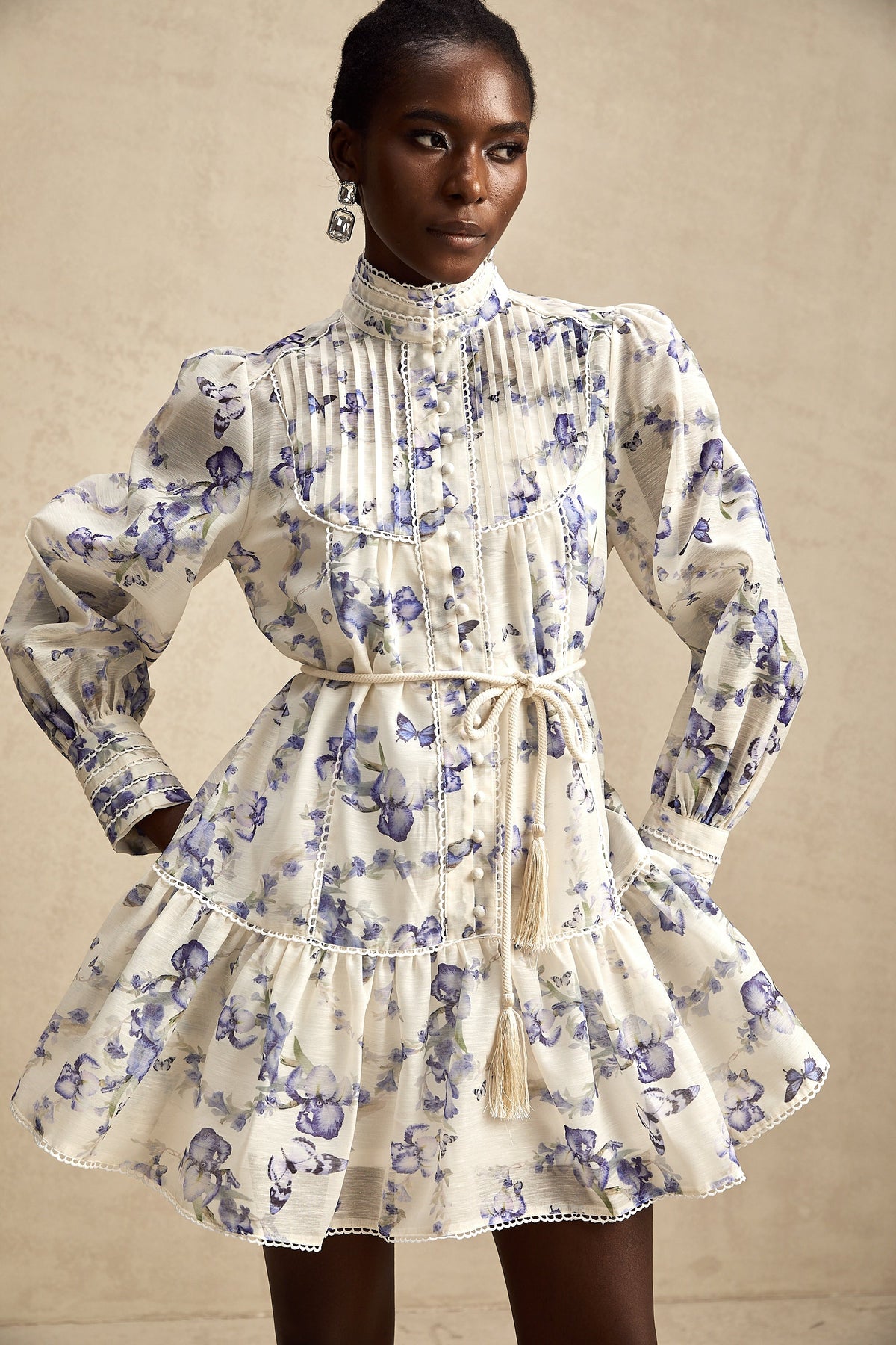 Blandine floral-print flared chiffon mini dress (Final Sale-US Only)