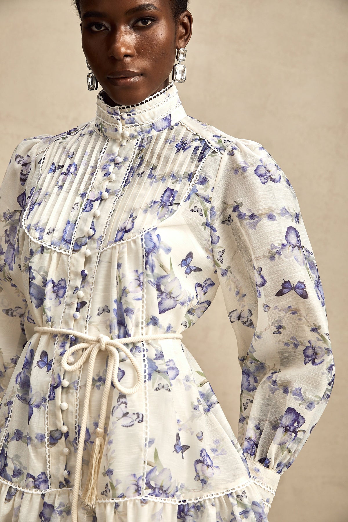 Blandine floral-print flared chiffon mini dress (Final Sale-US Only)