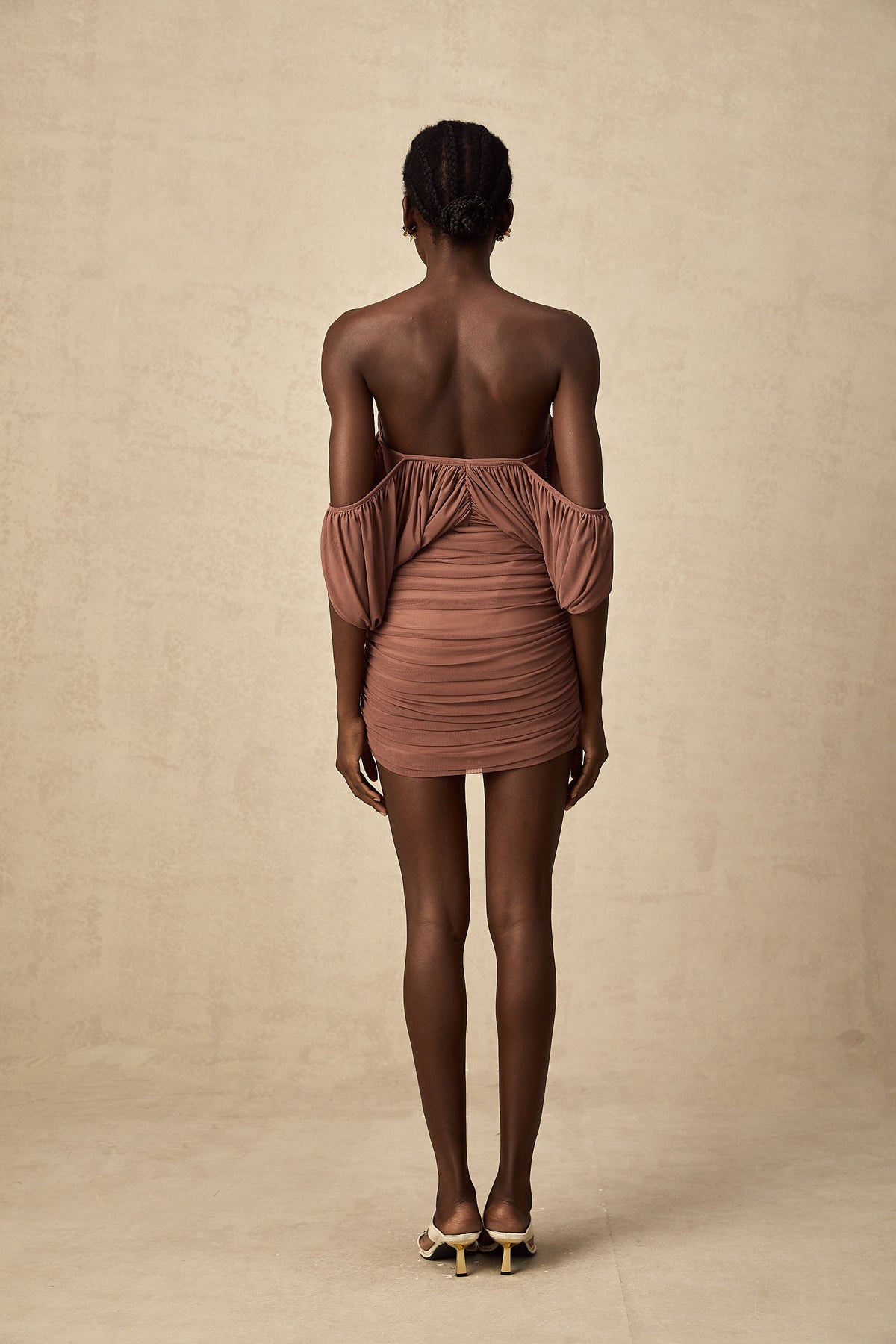 Zohra off-shoulder bodysuit & skirt matching set (Final Sale-US Only)