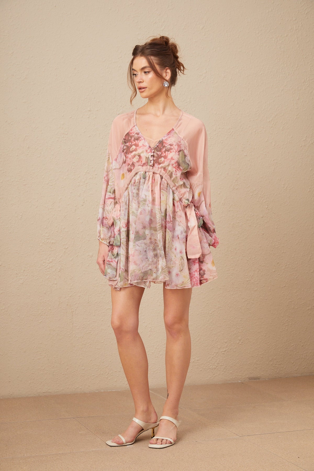 Alicia floral-print pleated silk mini dress (Final Sale-US Only)