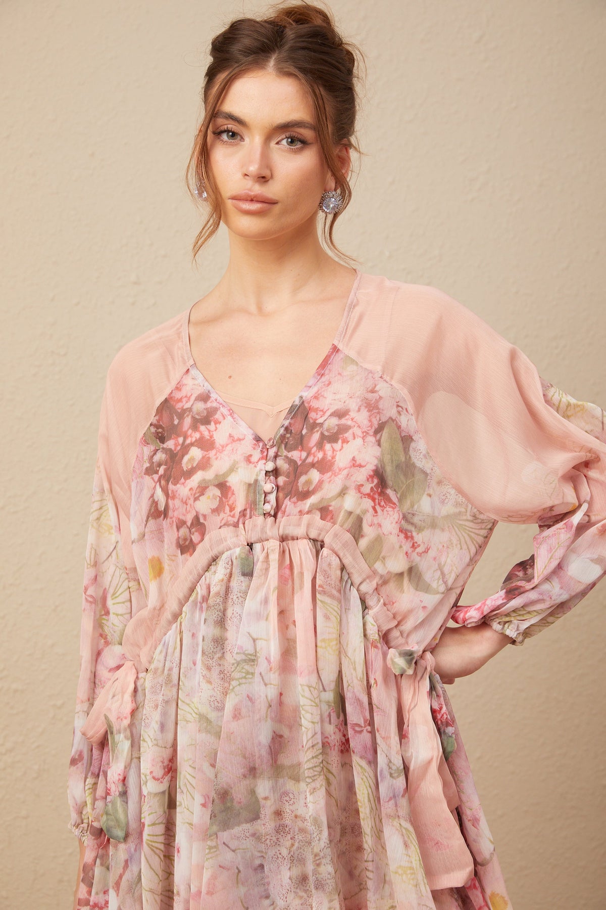 Alicia floral-print pleated silk mini dress (Final Sale-US Only)