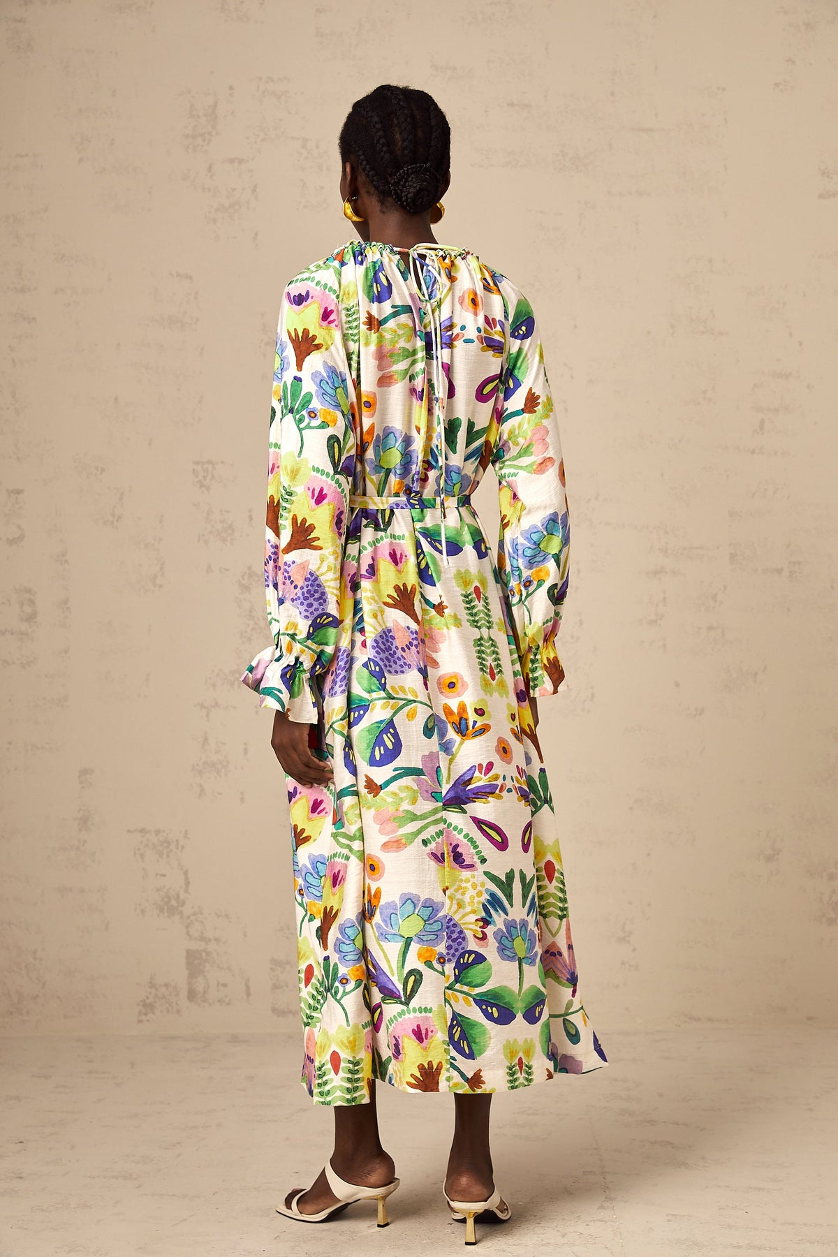 Adalasia paisley-print poplin midi dress