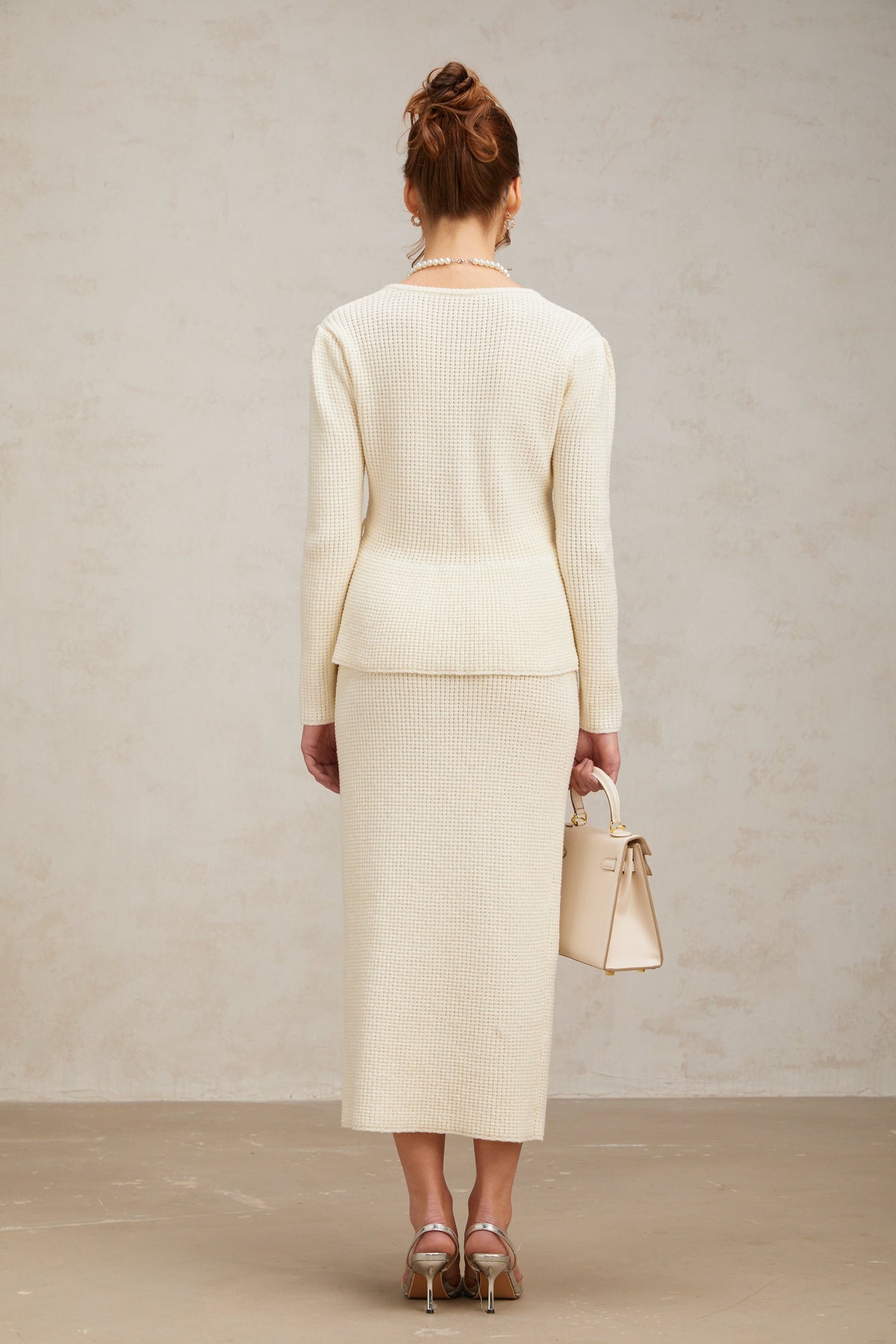 Manon white knitted top & skirt matching set (Final Sale-US Only)