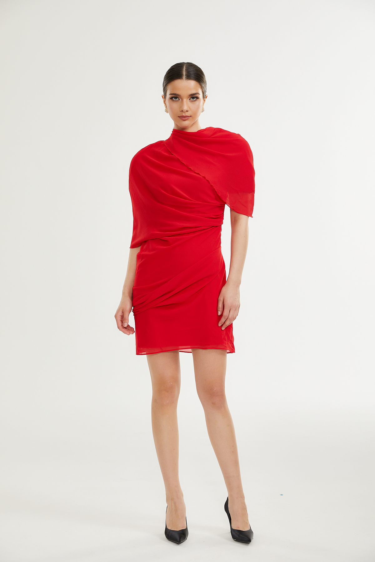 Clara draped mini dress