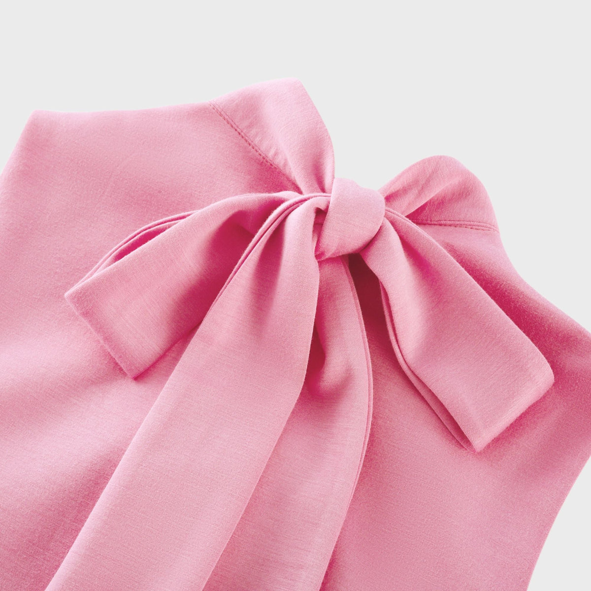 Magali Pink Sleeveless Maxi Dress with Faux Flower & Bow-Tie Embellishment (Final Sale-US Only)
