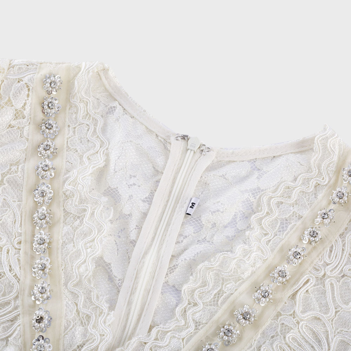 Kalena embellished lace midi dress