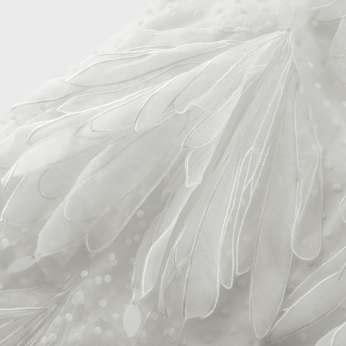 Solène faux-feather pleated midi dress