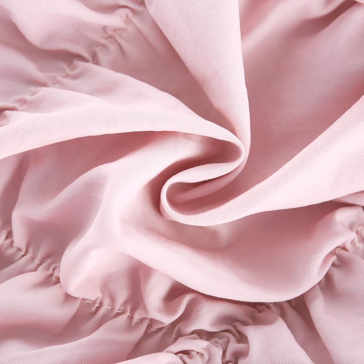 Aurore puffed pleated midi dress - Pink