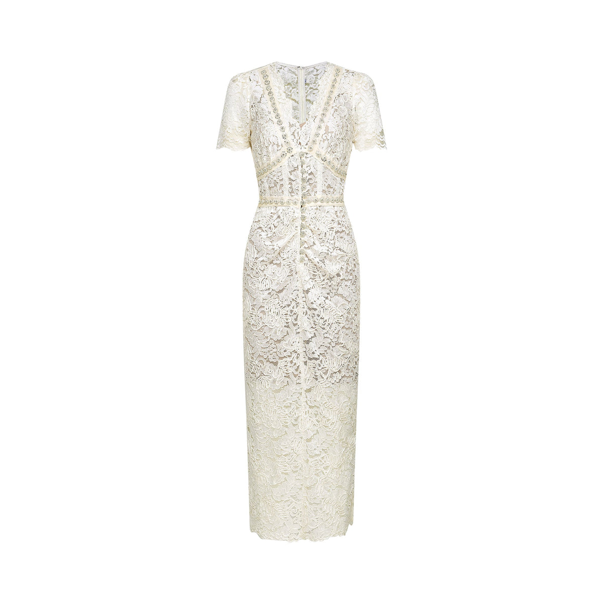 Kalena embellished lace midi dress (Final Sale-US Only)