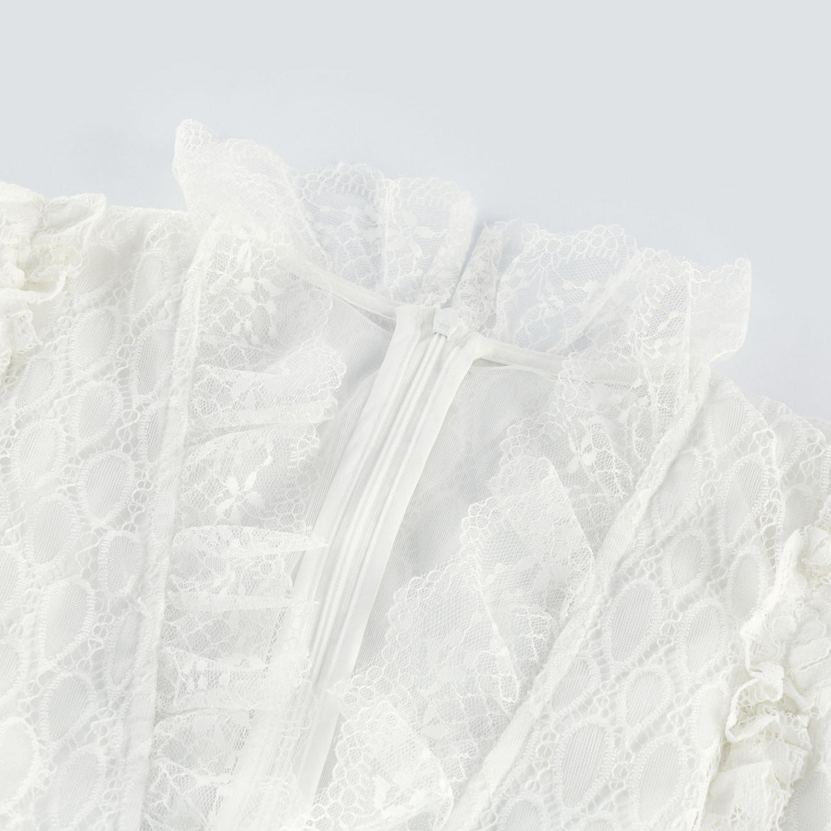 Aimée layered cut-out lace embroidered midi dress