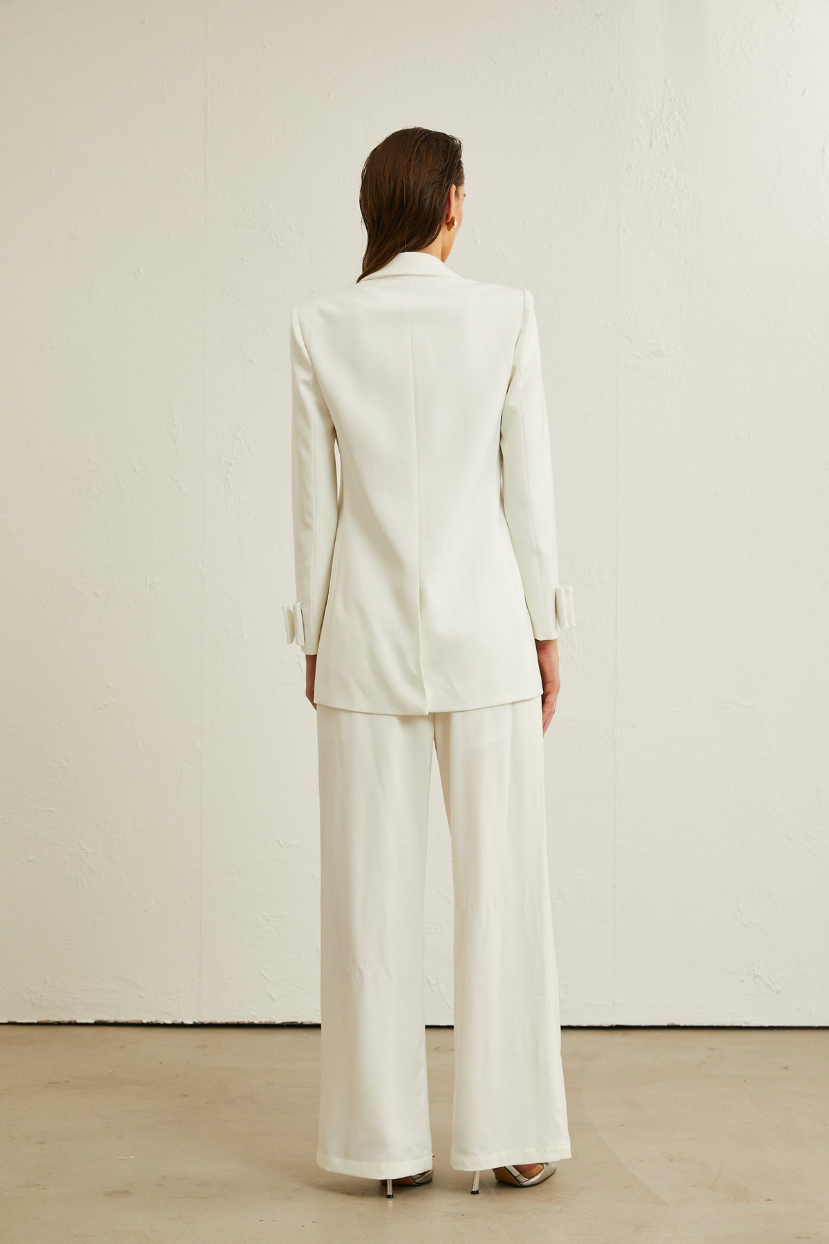 Margaux white bow-embellished wool jacket (Final Sale-US Only)