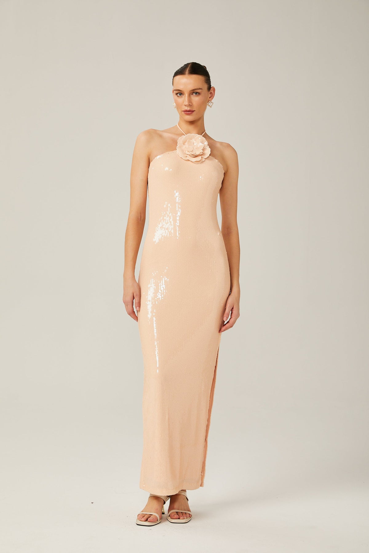Yvette halterneck sequined maxi dress (Final Sale-US Only)