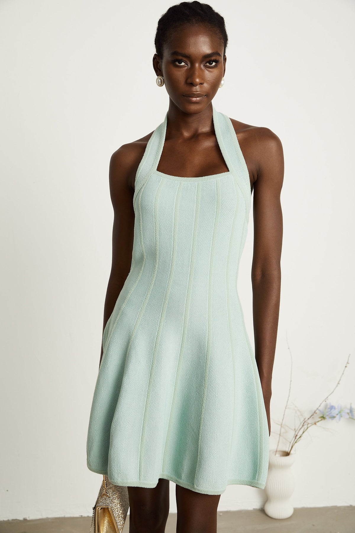 Marla knitted flared mini dress (Final Sale-US Only)