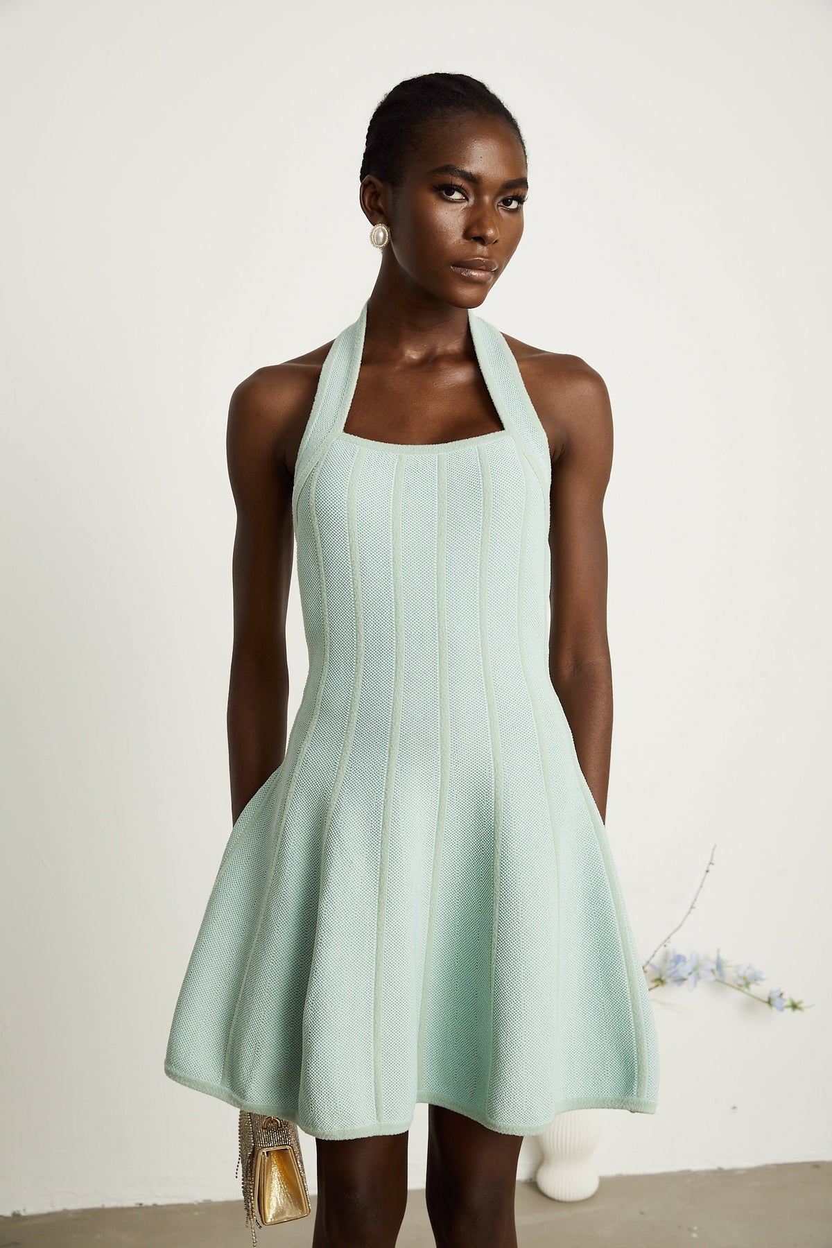 Marla knitted flared mini dress (Final Sale-US Only)