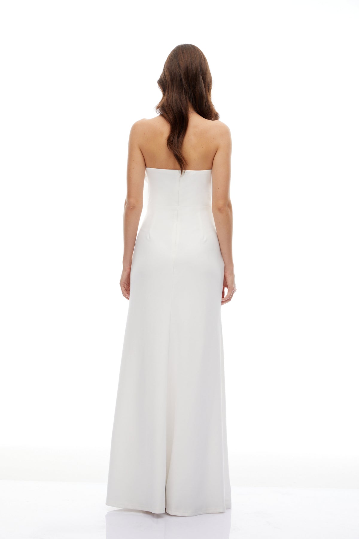 Dolores White Off Shoulder Ruched Maxi Gown (Final Sale-US Only)