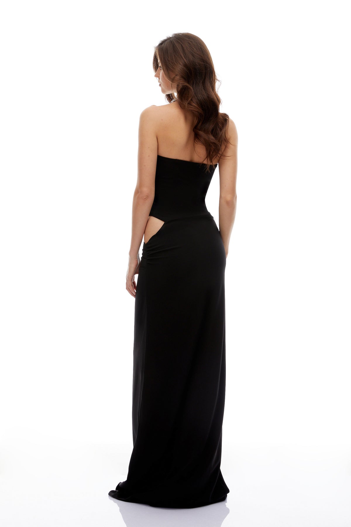 Kaelin Black Halterneck Cut Out  Maxi Dress (Final Sale)