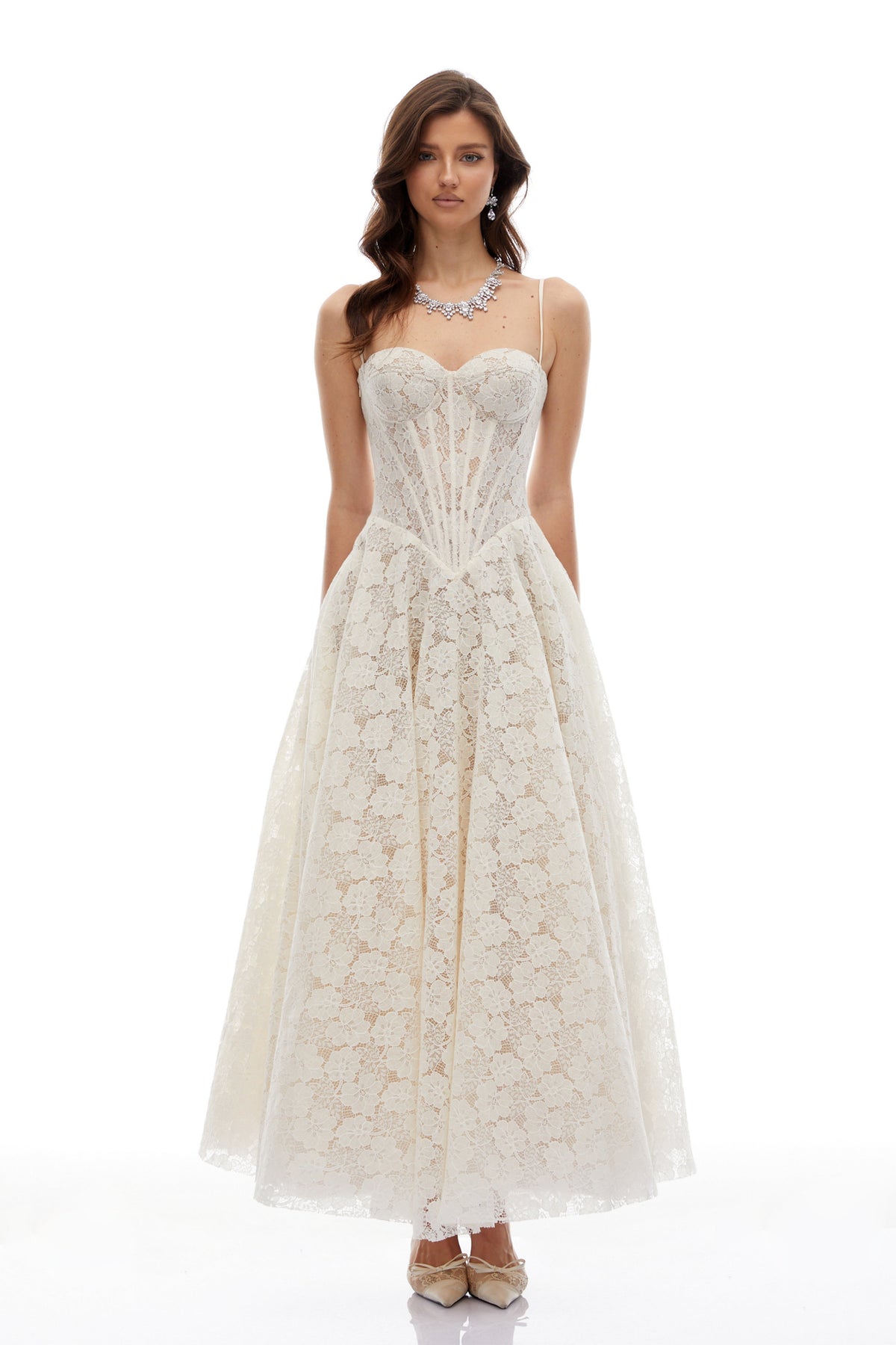 Celina Lace Corset Maxi Gown