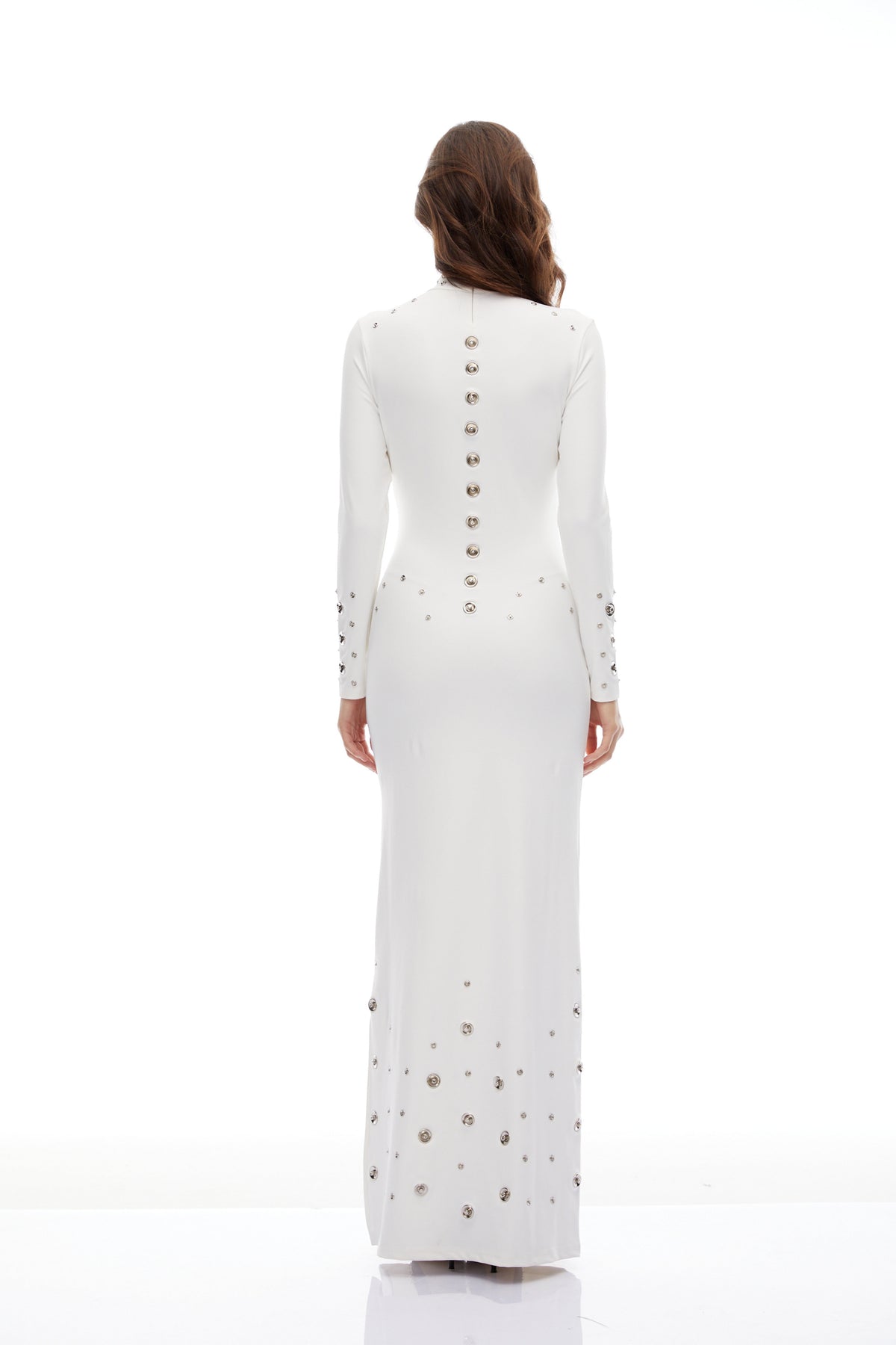 Yasmine High Neck Studded Maxi Dress