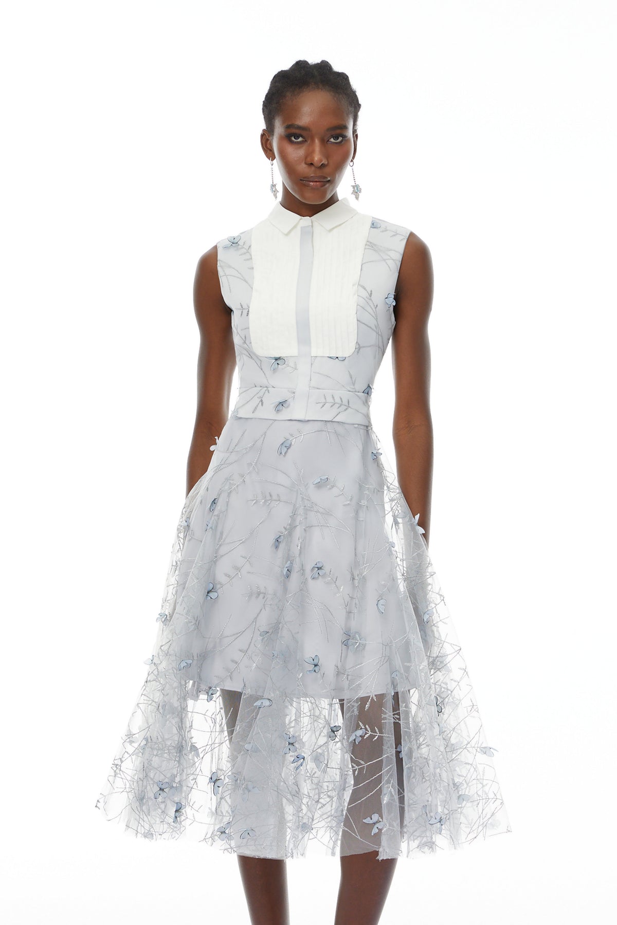 Neve Lavender Floral Appliqué Jacket & Dress Set