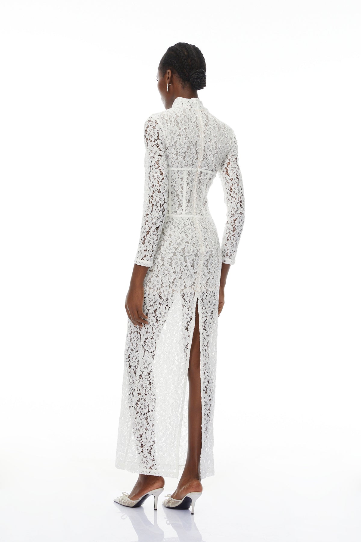 Darlene White Floral Lace Cut Out Maxi Dress (Final Sale)