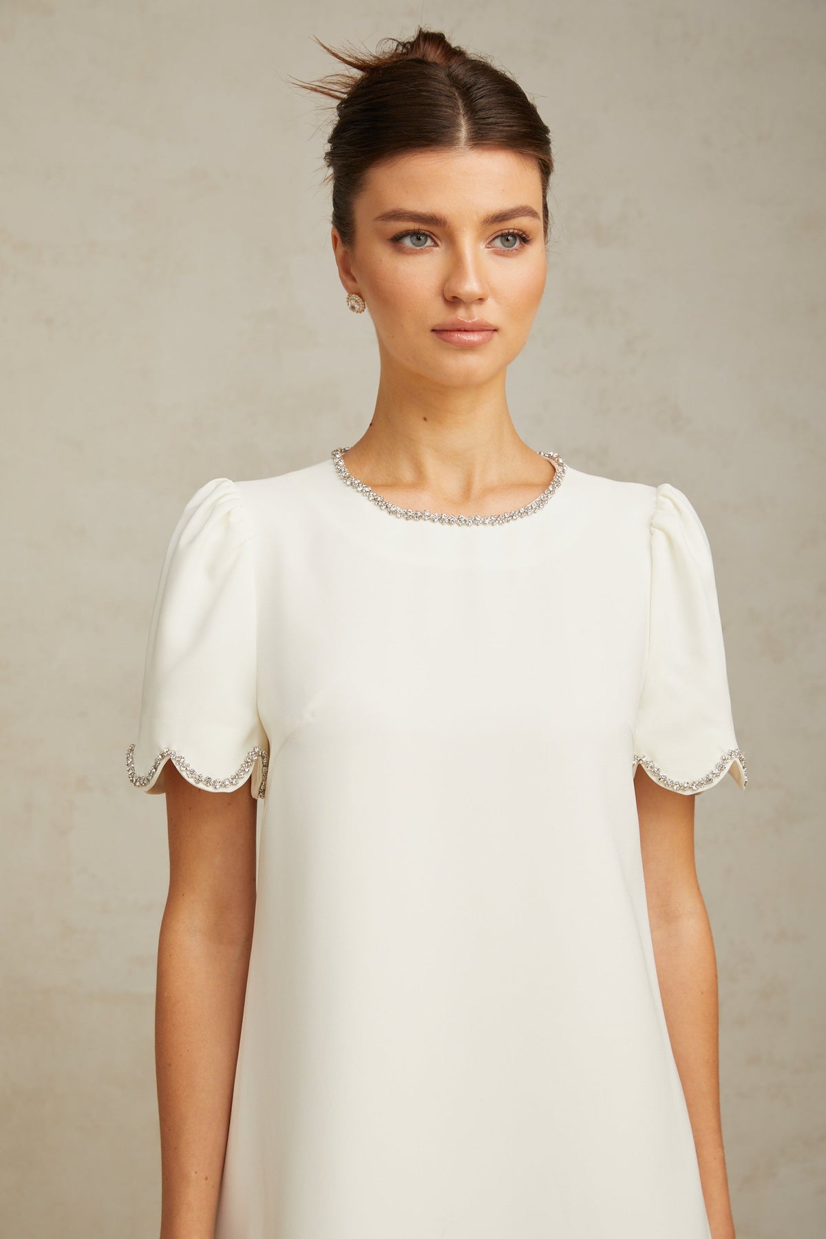 Bérénice white crystal-embellished mini dress (Final Sale)