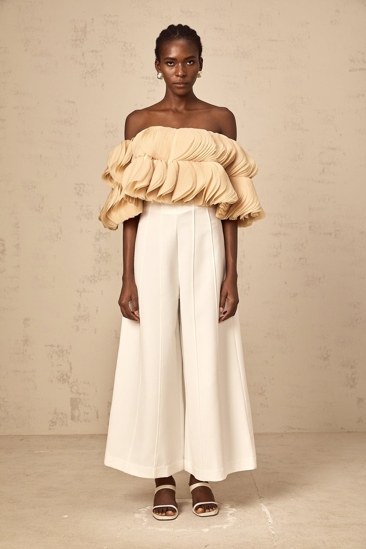 Maeva white wide-leg trousers (Final Sale-US Only)