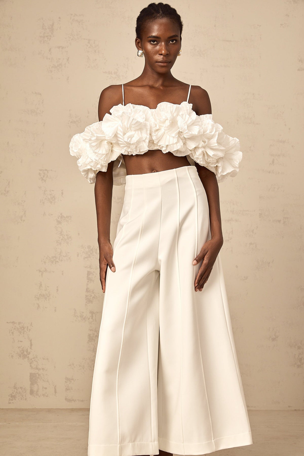 Prunelle white flower camisole top